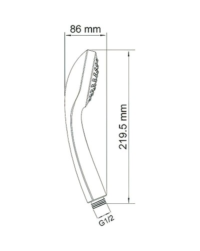 Ручной душ WasserKRAFT A001 Хром