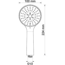 Ручной душ WasserKRAFT A002 Хром