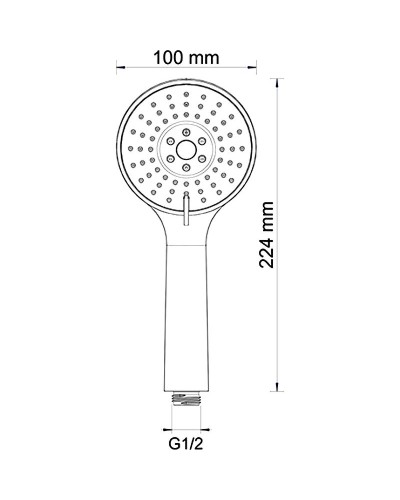 Ручной душ WasserKRAFT A002 Хром