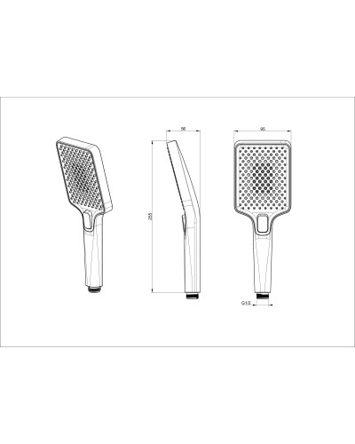 Лейка для душа WONZON & WOGHAND, Брашированное золото (WW-88SC08-BG)