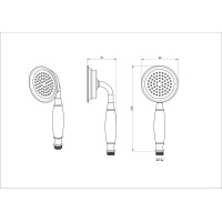 Лейка для душа WONZON & WOGHAND, Хром (WW-88SC07-CR)