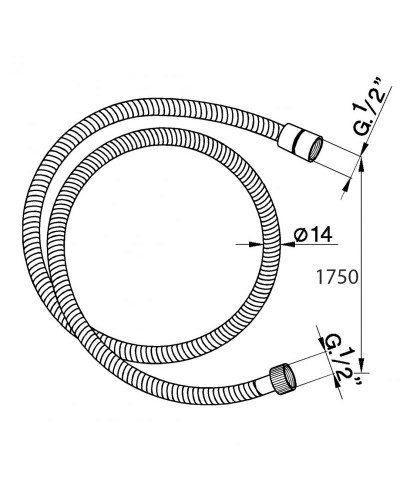 Душевой шланг Jacob Delafon E75204-CP Хром