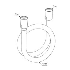 Душевой шланг Kludi Suparaflex 6107139-00 Черный матовый