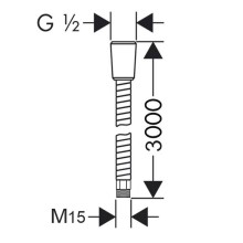 Душевой шланг Lemark LE8065S Хром