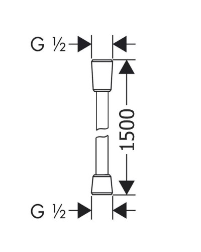 Душевой шланг Excellent Round Silver AREX.SHS.R150SL Хром