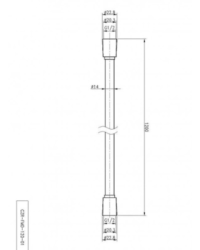 Душевой шланг Cezares CZR-FMD-120-NOP Черный матовый