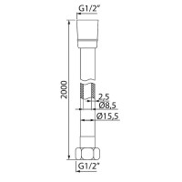 Шланг для душа Iddis A50611 2.0 Хром