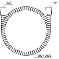 Душевой шланг Ravak 915.00 X07P340 Хром