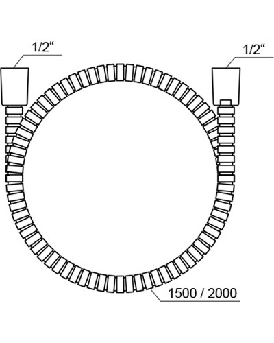 Душевой шланг Ravak 915.00 X07P340 Хром