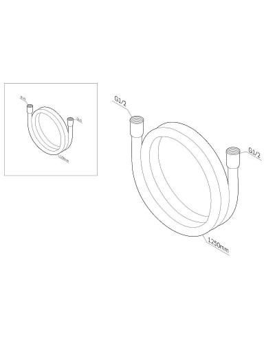 Душевой шланг AM.PM 125 F0412100 Хром