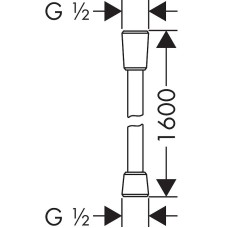 Душевой шланг Axor 28626000 Хром