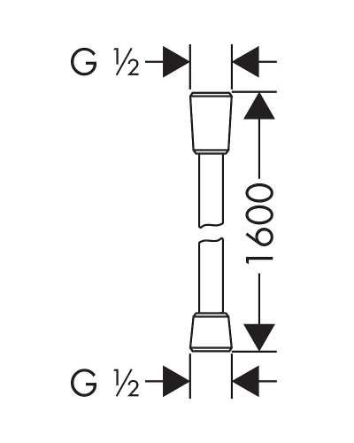Душевой шланг Axor 28626000 Хром