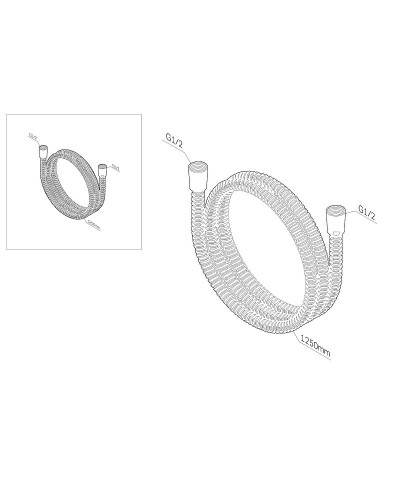 Душевой шланг AM.PM 125 F0412300 Хром