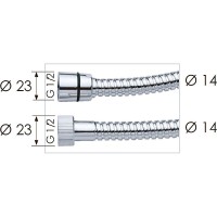 Душевой шланг Remer 333CN150 Хром