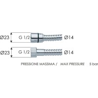 Душевой шланг Remer 333CNES150 Хром