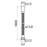 Душевой шланг Cezares Czr CZR-FMDC2-180-03 Золото