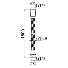 Душевой шланг Cezares Czr CZR-FMDC2-180-03 Золото