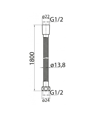 Душевой шланг Cezares Czr CZR-FMDC2-180-03 Золото