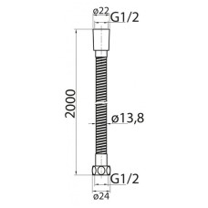 Душевой шланг Cezares Czr CZR-U-FBV-200-03/24 Золото 24 карат