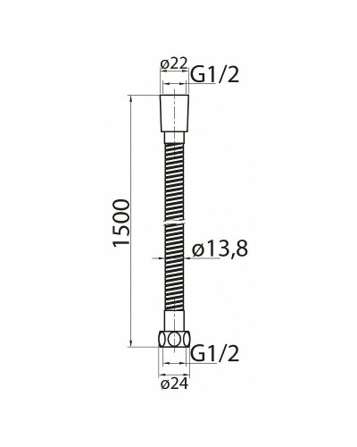 Душевой шланг Cezares Czr CZR-U-FMDC-150-01 Хром