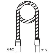 Душевой шланг 150 см Caprigo 99-515-crm
