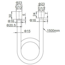 Душевой шланг 150 см Caprigo Don 98-515-NER