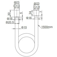 Душевой шланг 150 см Caprigo Don 98-515-BRG