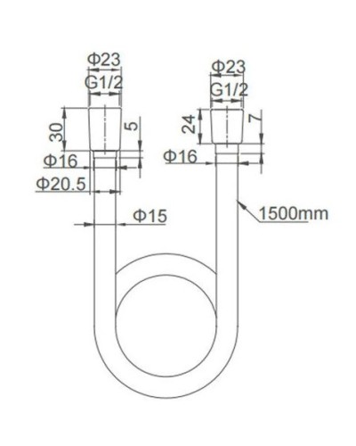 Душевой шланг 150 см Caprigo Don 98-515-BRG