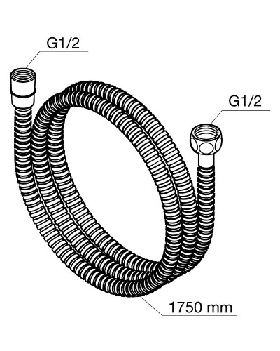 Душевой шланг AM.PM 175 F0400364 Хром