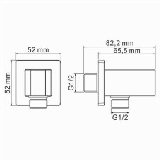 Шланговое подключение WasserKRAFT A086 Хром
