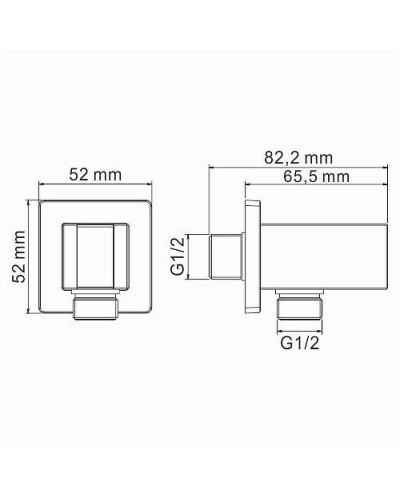 Шланговое подключение WasserKRAFT A086 Хром