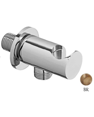 Шланговое подключение с держателем ручного душа бронза Cezares CZR-AI4-02