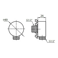Шланговое подключение бронза Cezares CZR-AI1-02