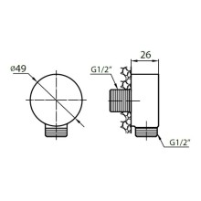 Шланговое подключение бронза Cezares CZR-AI1-02