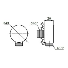 Шланговое подключение бронза Cezares CZR-AI1-02