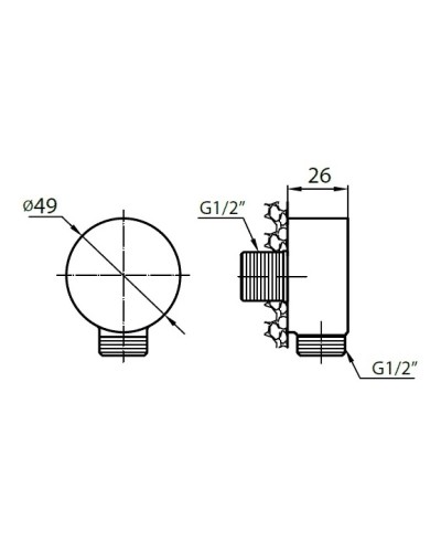 Шланговое подключение бронза Cezares CZR-AI1-02