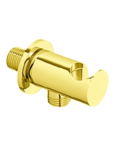 Шланговое подключение с держателем ручного душа золото 24 карат Cezares CZR-AI4-03/24