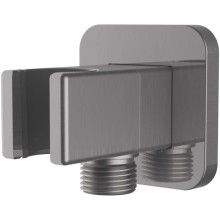 Подключение для душевого шланга с держателем Vincea VSC-32GM вороненая сталь