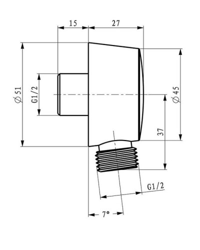 Шланговое подключение Orange FIX F-001cr Хром глянцевый