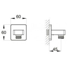 Подключение для душевого шланга BelBagno Carin CAR-PG-CRM