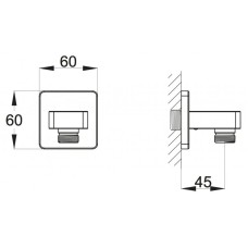 Подключение для душевого шланга BelBagno Carin CAR-PG-CRM