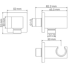 Шланговое подключение WasserKRAFT A125 Хром