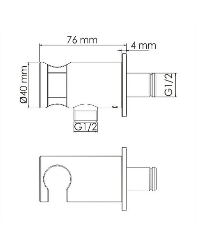 Шланговое подключение WasserKRAFT A135 Хром