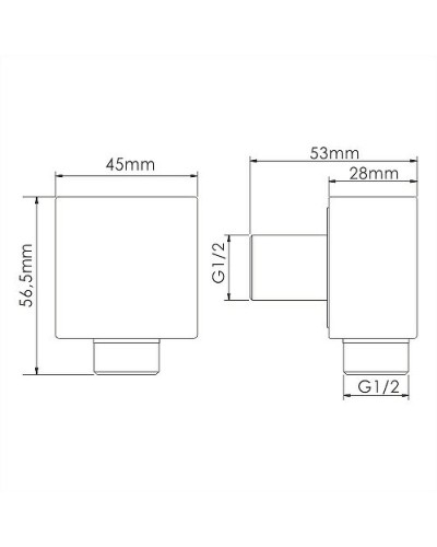 Шланговое подключение WasserKRAFT A124 Хром