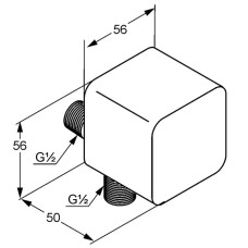 Шланговое подключение Kludi A-QA 6554005-00