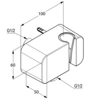 Вывод для шланга с держателем душевой лейки Kludi A-QA 655600500