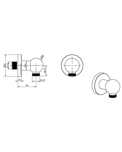 Шланговое подключение Boheme Medici 604 Бронза