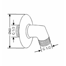 Шланговое подключение Kludi 6054005-00 Хром