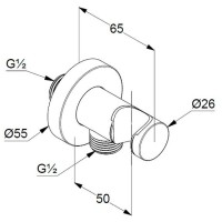 Шланговое подключение Kludi A-Qa 6054739-00 Черное матовое