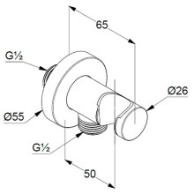 Шланговое подключение Kludi A-Qa 6054739-00 Черное матовое